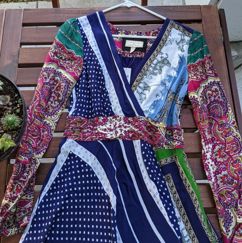 🌈✨Rare & Unique✨🌈 Anthro Scarf-Print Dress